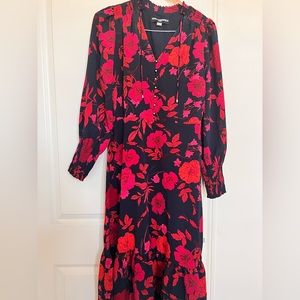 Karl Lagerfeld Full Sleeves Midi Floral Dress